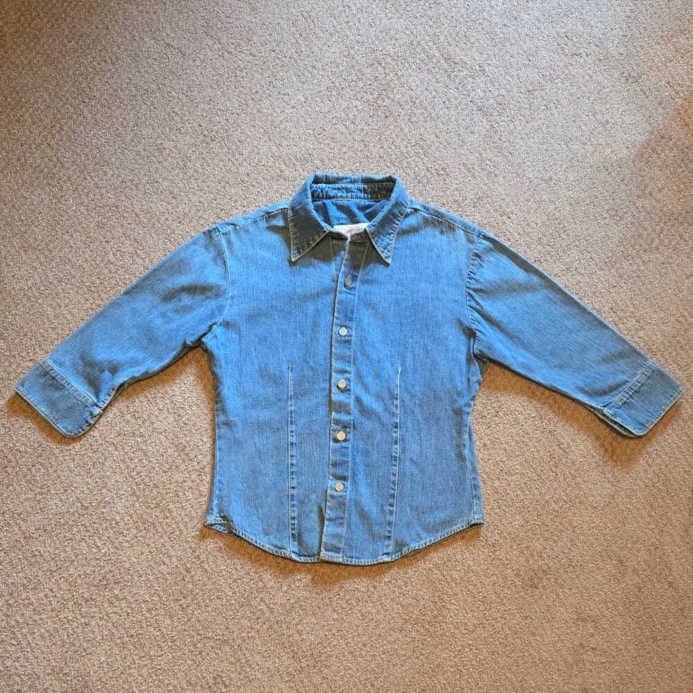 Lua America blue denim top